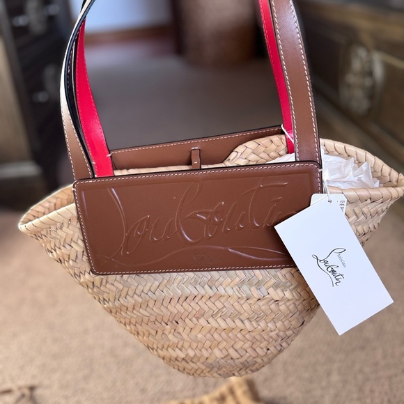 Christian Louboutin straw and leather bag - Picture 6 of 15